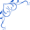 Blue Swirl Heart Clip Art