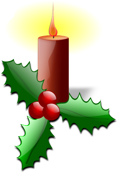 clip art christmas candle - photo #1