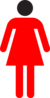 Red Lady Dress Clip Art