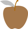 Brown Apple Clip Art