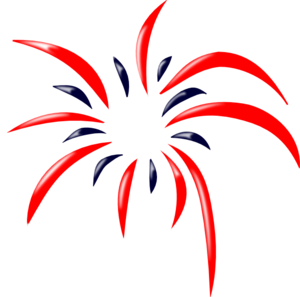 Red/blue Firework Clip Art