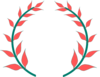 Coral Teal Wreath Clip Art