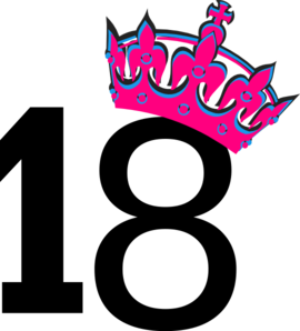 Pink Tilted Tiara And Number 24 Clip Art at  - vector