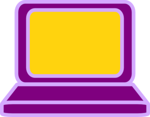 Purple Computer Clip Art