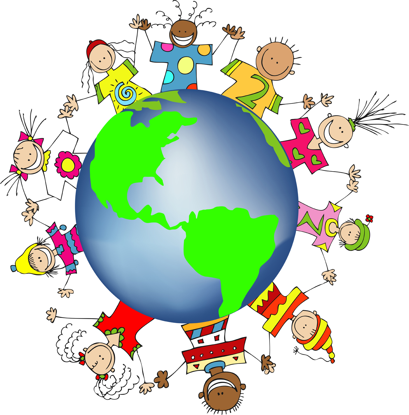 clipart globe with hands - photo #17