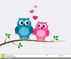 Owl Couple Clipart Image