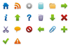 Colorful Stickers Icons Set Full Preview Image