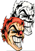 Free Evil Clown Clipart Image