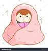 Wrapped Blanket Clipart Image