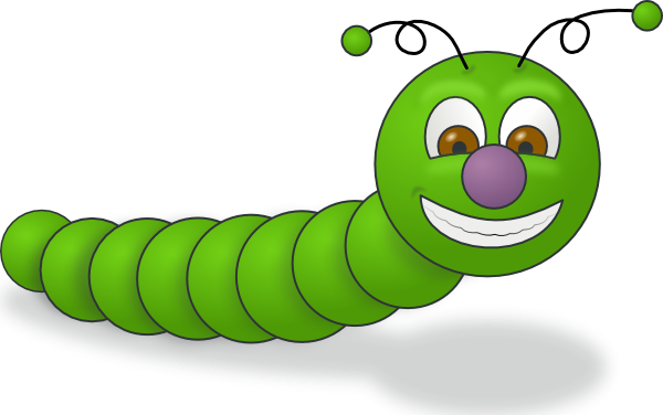 cartoon caterpillar clipart. Green Worm clip art
