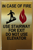Elevator Fire Sign Image