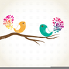 Bird On Twig Clipart Image