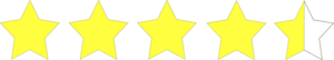 Four And A Half Star Rating Clip Art