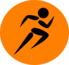 Man Running Orange Clip Art