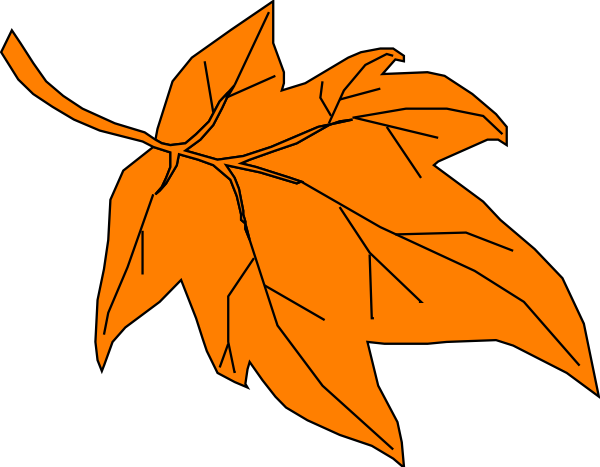 Rust Autumn Leaf clip art  vector clip art online, royalty free 