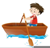 Cartoon Row Boat Clipart Image