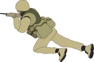 Crawling Soldier Clip Art