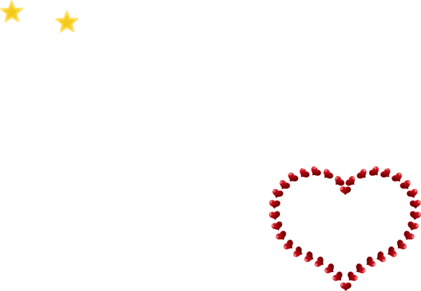 Red Heart Shaped Border With Little Hearts clip art