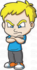 Angry Little Boy Clipart Image