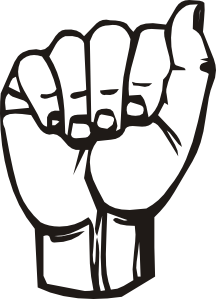 Sign Language A Clip Art