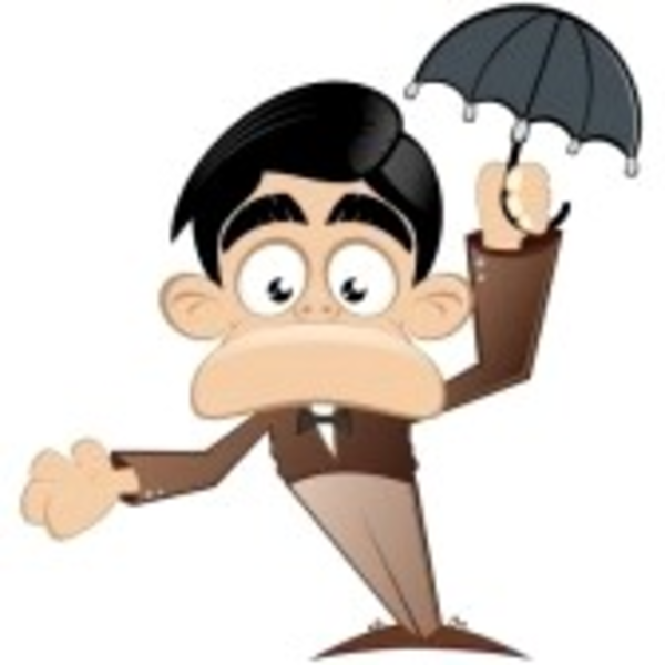 Funny Cartoon Man With Umbrella | Free Images at  - vector clip  art online, royalty free & public domain
