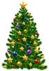Christmas Tree Scene Clipart Image
