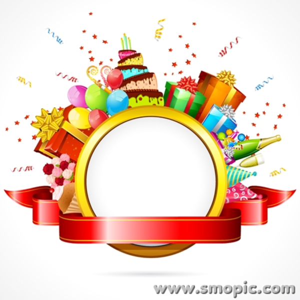 Smopic Com Free Vector Birthday Photo Frame Wreath Illustrator The Design Templates Ai Eps File To Download Free Images At Clker Com Vector Clip Art Online Royalty Free Public Domain