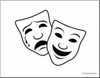 Comedy Tragedy Masks Clipart Image