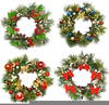 Large Clipart Christmas Wreath Image
