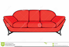 Red Couch Clipart Image