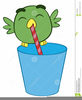 Sipping A Drink Clipart Image