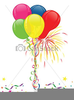 Balloons And Fireworks Clipart Free Image