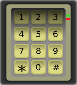 Numeric Keypad (clavier) Clip Art