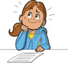 Child Taking Test Clipart Image