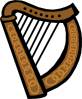 Celtic Harp Clip Art