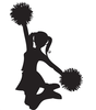Black Cheerleader Clipart Image