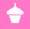 Pink Cupcake With Candle Clip Art