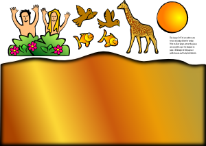 Creation Scene Giraffe Clip Art