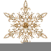 Gold Snowflake Clipart Free Image