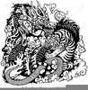 Tiger White Dragon Clipart Image