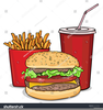 Hamburger And Fries Clipart Image