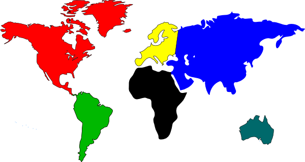 world map outline vector