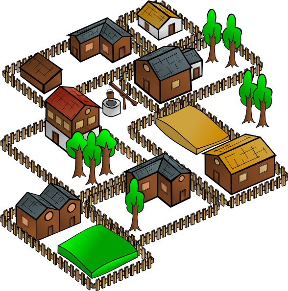 clipart of village - photo #3