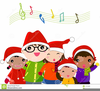 Kids Caroling Clipart Image