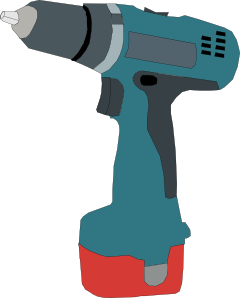 Electric Drill Battery Powered Clip Art