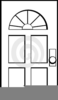 Door Black And White Clipart Image
