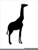 Free Giraffe Silhouette Clipart Image