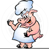 Pig Barbecue Clipart Image