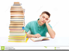 Student Sitting At Desk Clipart Image