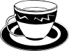 Teacup (b And W) Clip Art